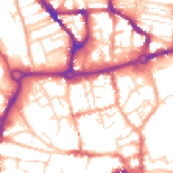 Daytime road noise heatmap for NR3 1BL