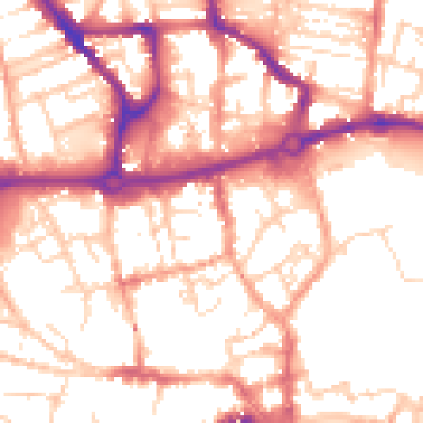 Daytime road noise heatmap for NR3 1BP