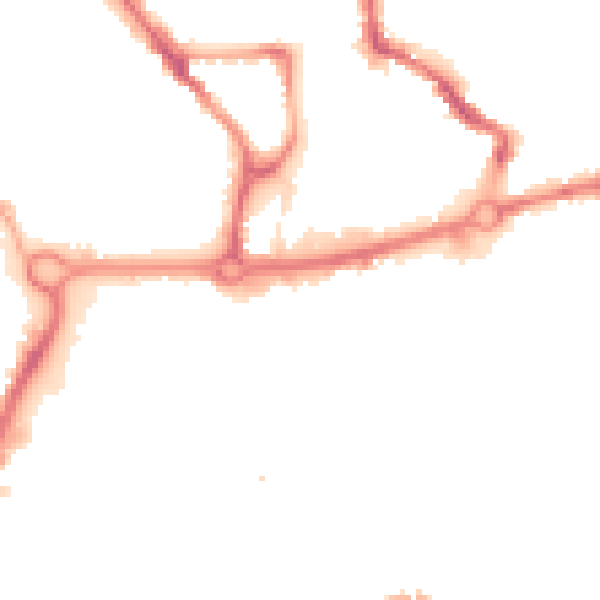 Night-time road noise heatmap for NR3 1BT
