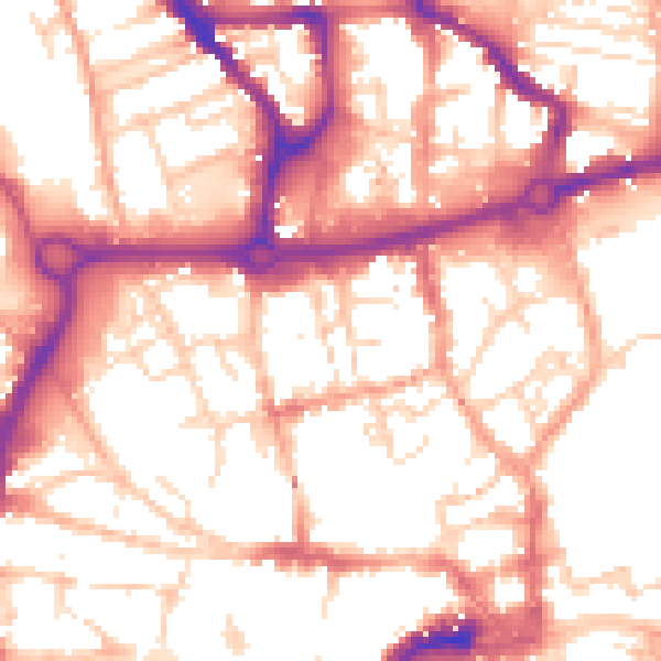 Daytime road noise heatmap for NR3 1BU