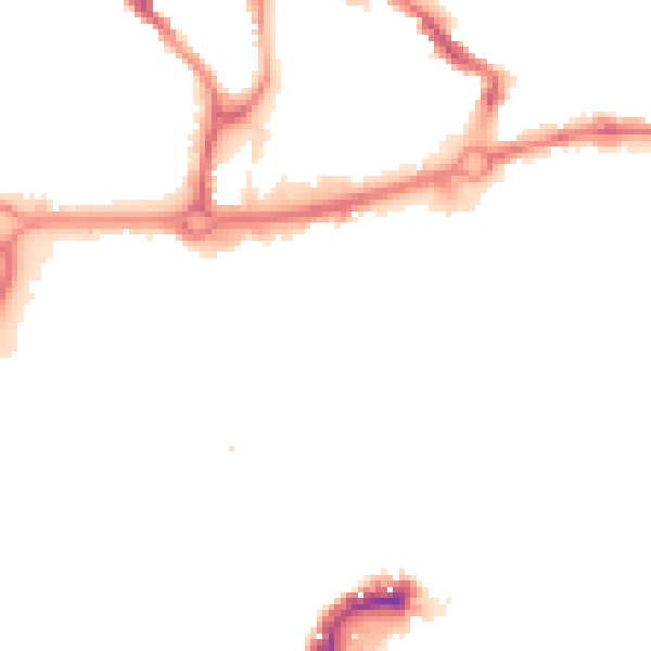 Night-time road noise heatmap for NR3 1BW