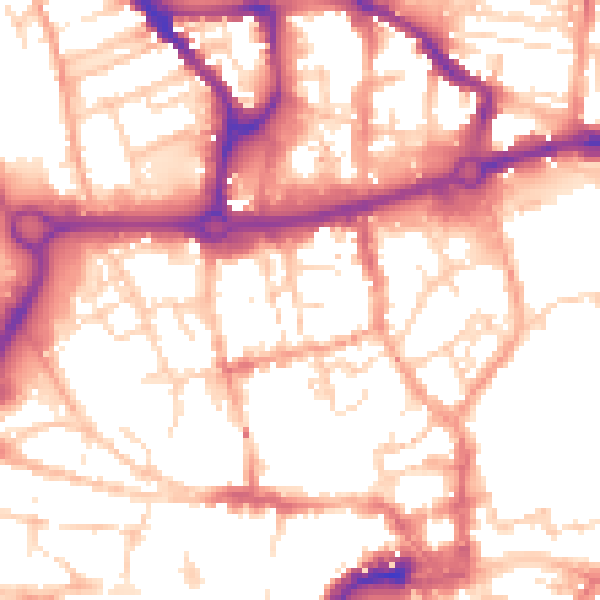 Daytime road noise heatmap for NR3 1BY