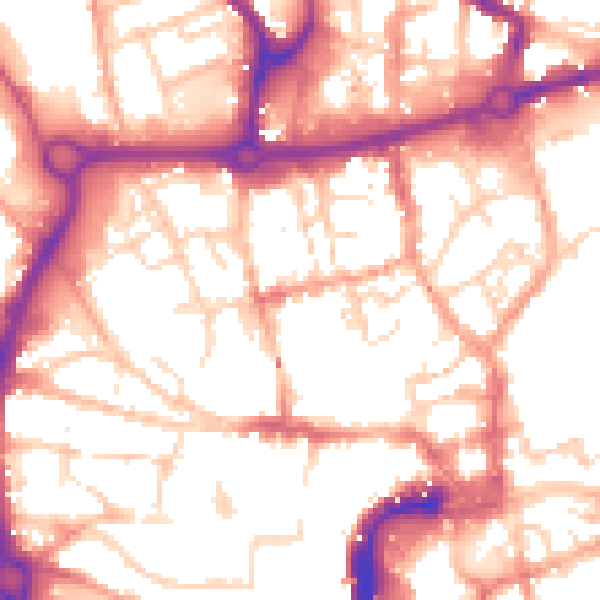 Daytime road noise heatmap for NR3 1DD