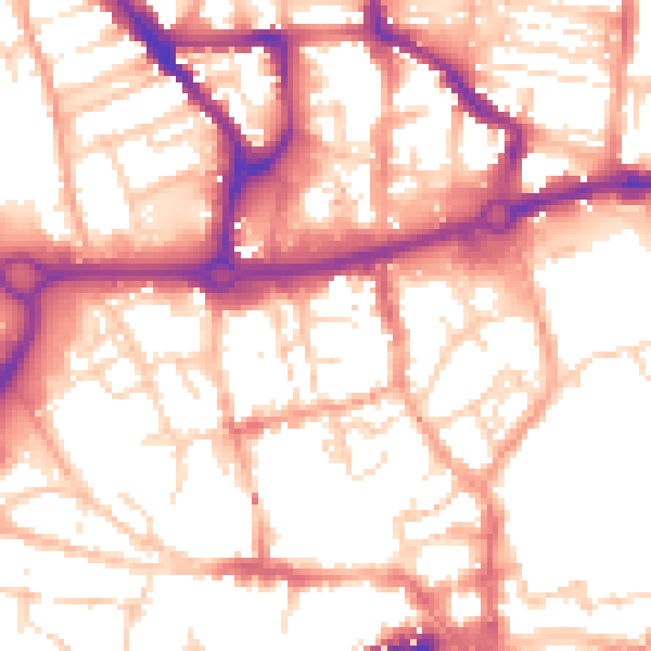 Daytime road noise heatmap for NR3 1DH