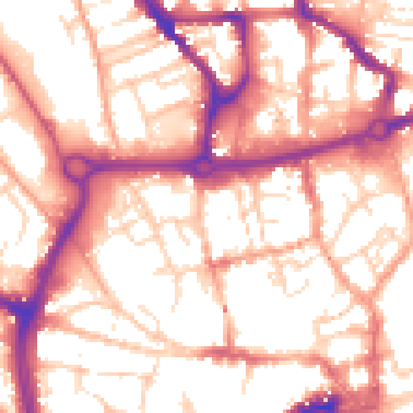 Daytime road noise heatmap for NR3 1DL