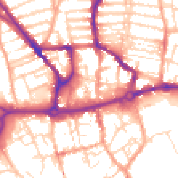 Daytime road noise heatmap for NR3 1DZ