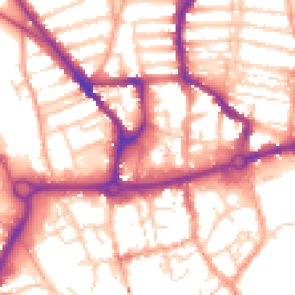 Daytime road noise heatmap for NR3 1EA