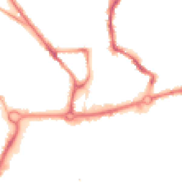 Night-time road noise heatmap for NR3 1EA
