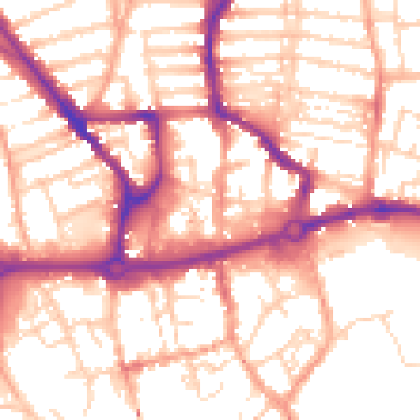 Daytime road noise heatmap for NR3 1EB
