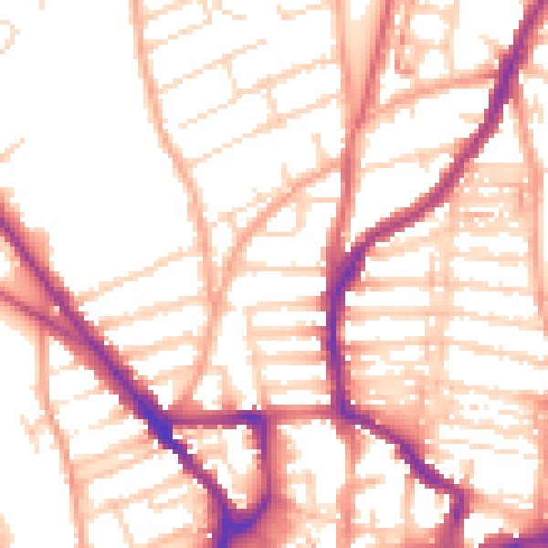 Daytime road noise heatmap for NR3 1EE