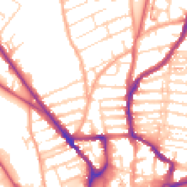 Daytime road noise heatmap for NR3 1EF