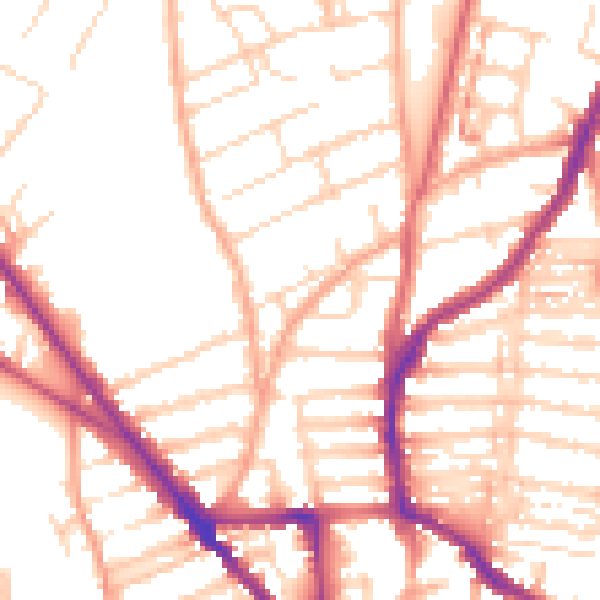 Daytime road noise heatmap for NR3 1EG
