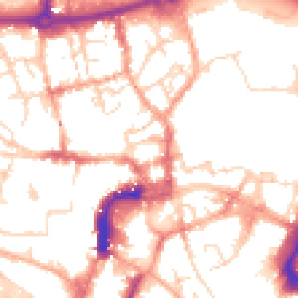 Daytime road noise heatmap for NR3 1EP