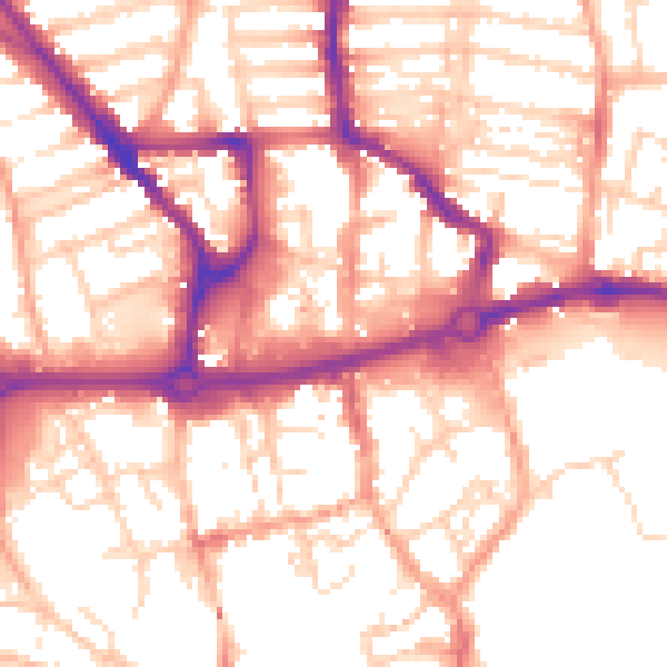 Daytime road noise heatmap for NR3 1ER