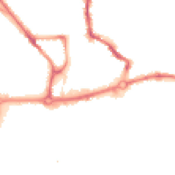 Night-time road noise heatmap for NR3 1ER