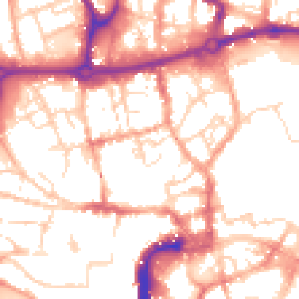 Daytime road noise heatmap for NR3 1ES