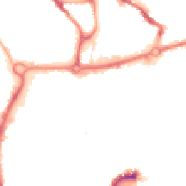 Night-time road noise heatmap for NR3 1EX