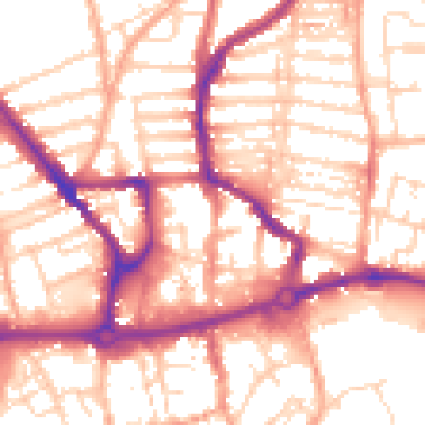 Daytime road noise heatmap for NR3 1JD