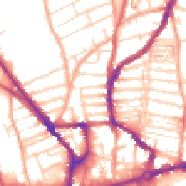 Daytime road noise heatmap for NR3 1JL
