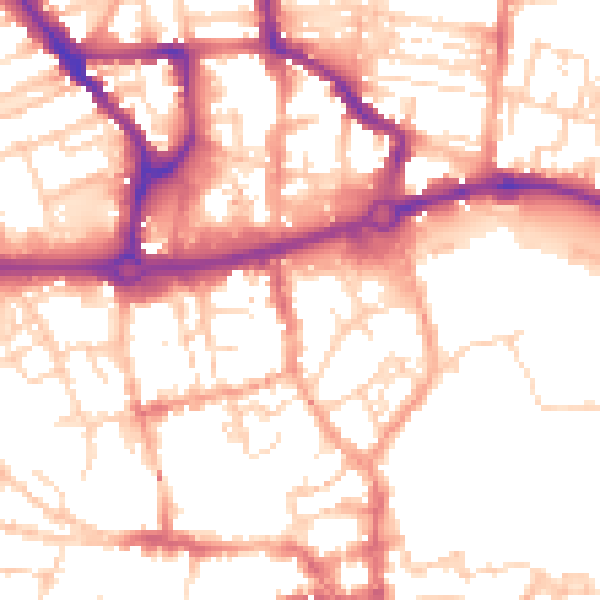 Daytime road noise heatmap for NR3 1LH