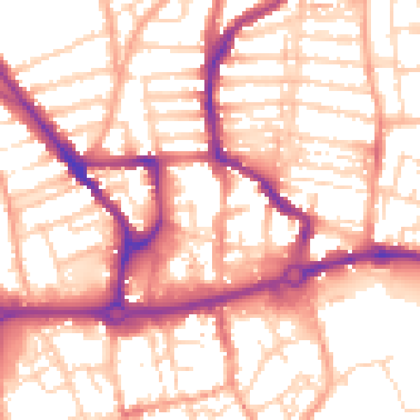 Daytime road noise heatmap for NR3 1LR