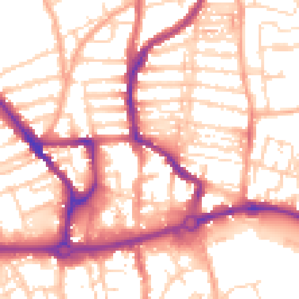 Daytime road noise heatmap for NR3 1LT