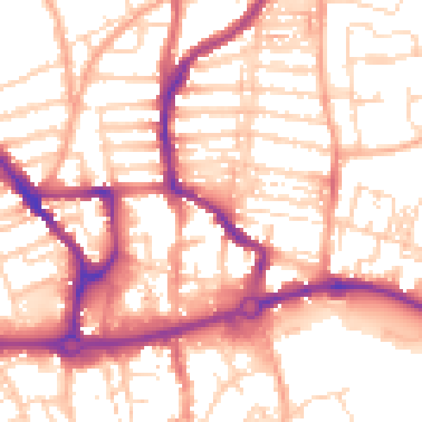 Daytime road noise heatmap for NR3 1NG