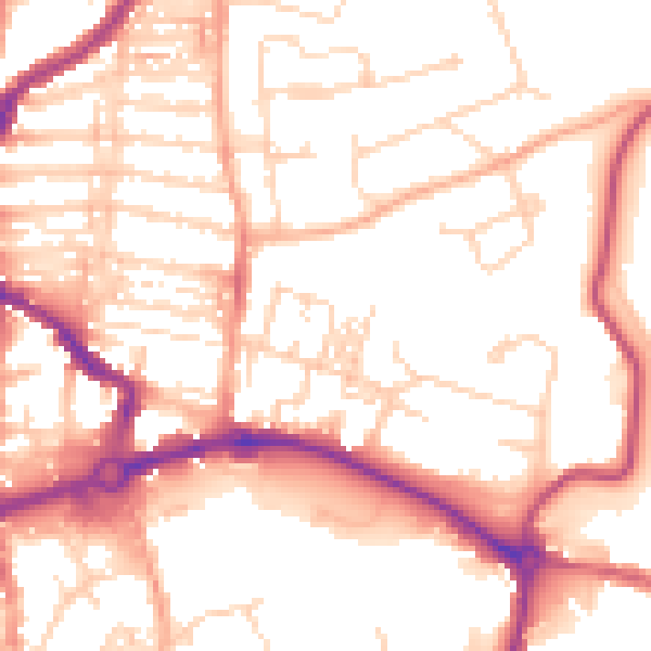 Daytime road noise heatmap for NR3 1NH