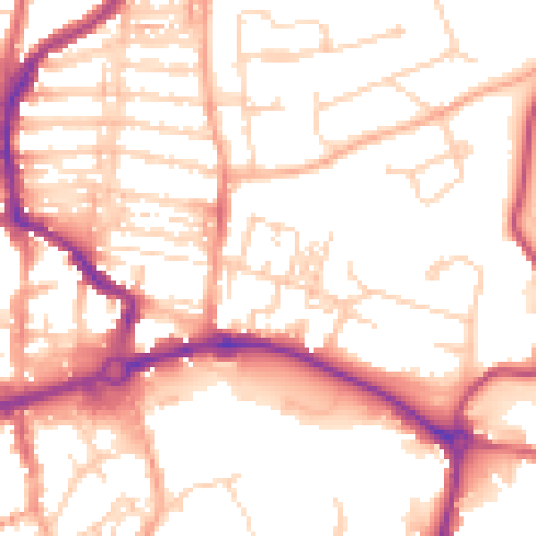 Daytime road noise heatmap for NR3 1NJ