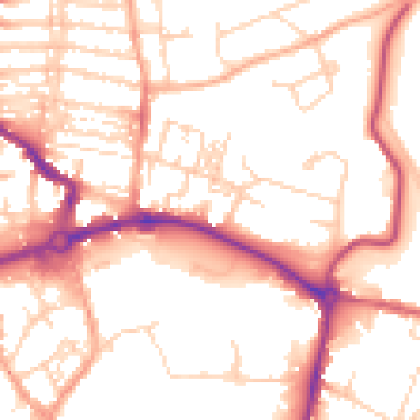 Daytime road noise heatmap for NR3 1NS