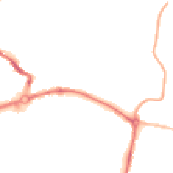 Night-time road noise heatmap for NR3 1NS