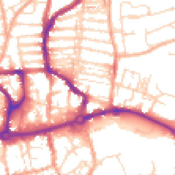 Daytime road noise heatmap for NR3 1NW
