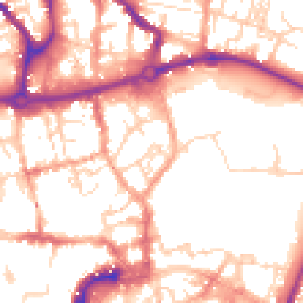 Daytime road noise heatmap for NR3 1RP