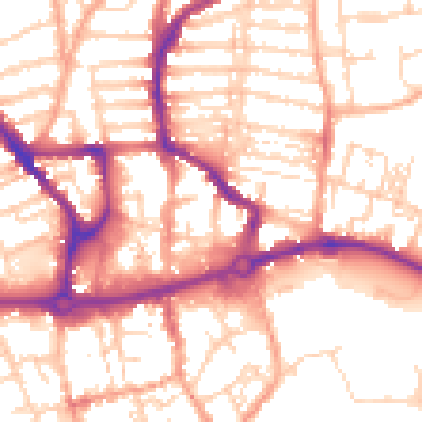 Daytime road noise heatmap for NR3 1SX