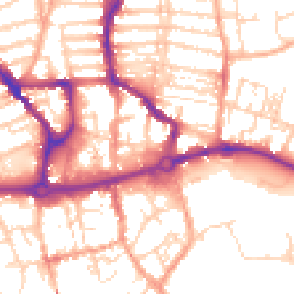 Daytime road noise heatmap for NR3 1SY