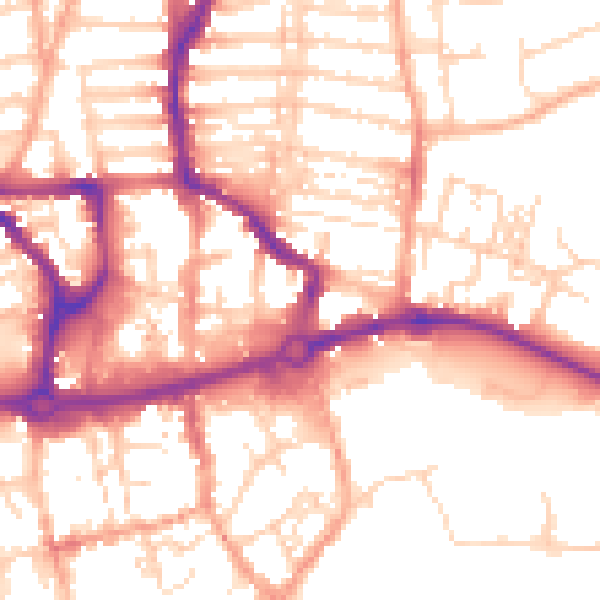 Daytime road noise heatmap for NR3 1TE