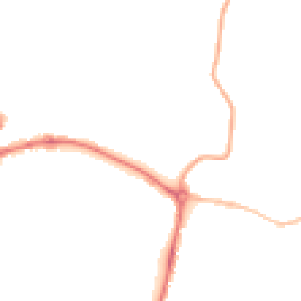 Night-time road noise heatmap for NR3 1TT