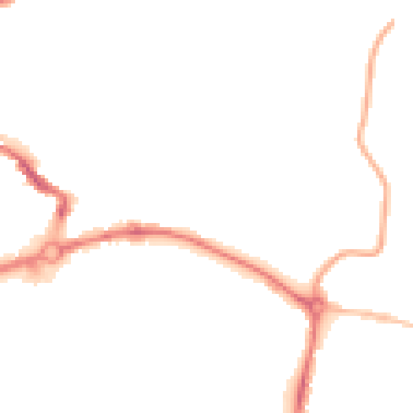 Night-time road noise heatmap for NR3 1UA