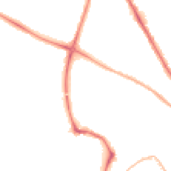 Night-time road noise heatmap for NR3 2AH