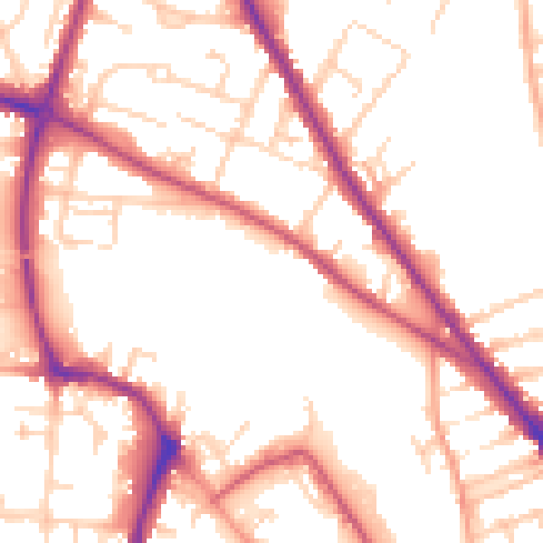 Daytime road noise heatmap for NR3 2DT