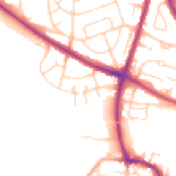 Daytime road noise heatmap for NR3 2FE