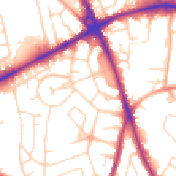 Daytime road noise heatmap for NR3 2RH