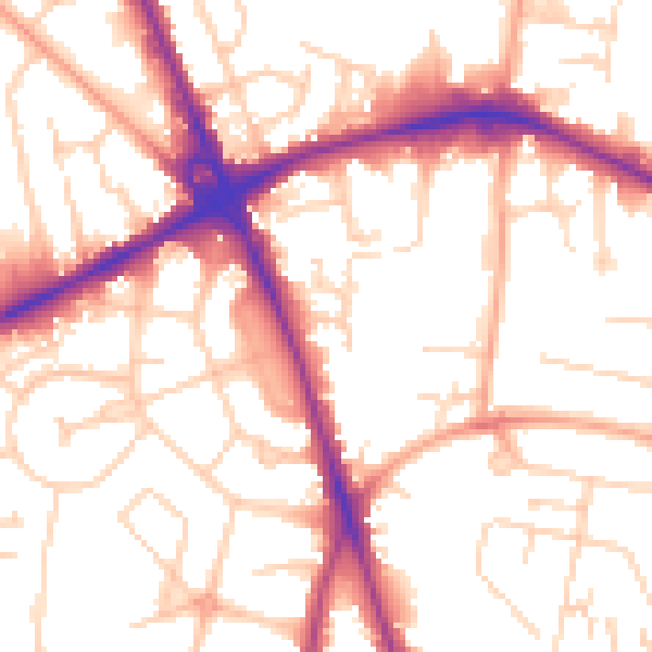 Daytime road noise heatmap for NR3 2SS