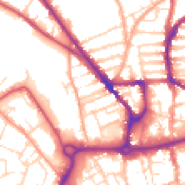 Daytime road noise heatmap for NR3 3AZ
