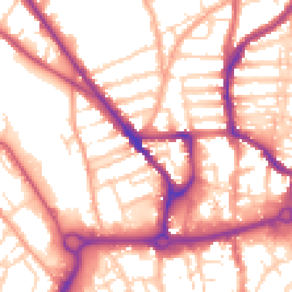 Daytime road noise heatmap for NR3 3BQ