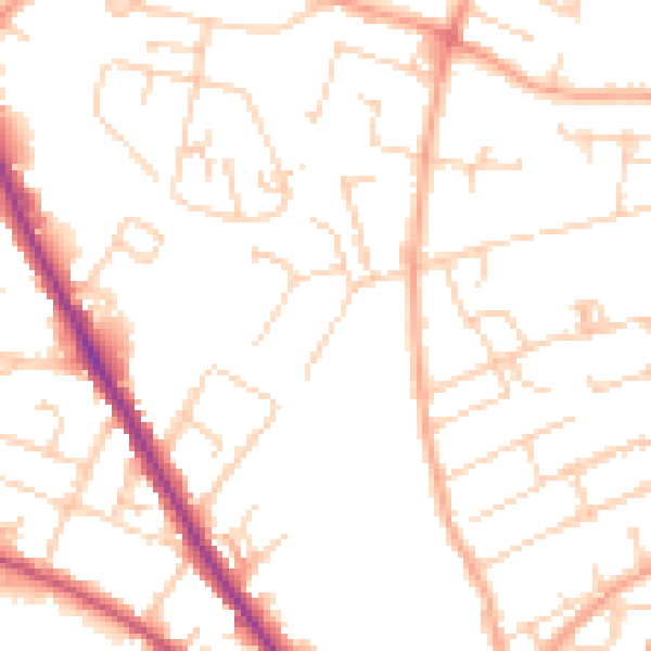 Daytime road noise heatmap for NR3 3BU