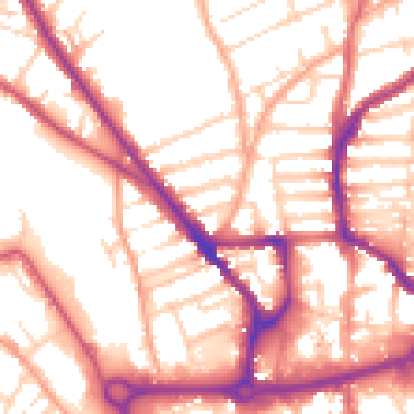 Daytime road noise heatmap for NR3 3EE