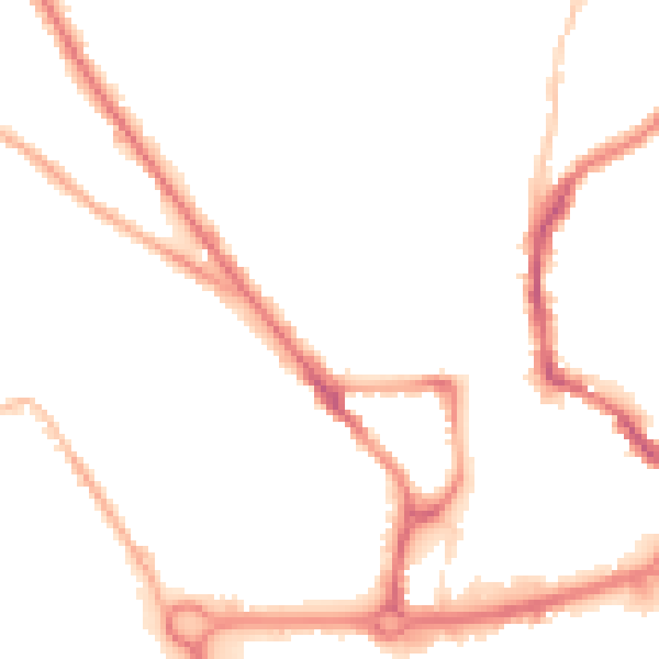 Night-time road noise heatmap for NR3 3EE