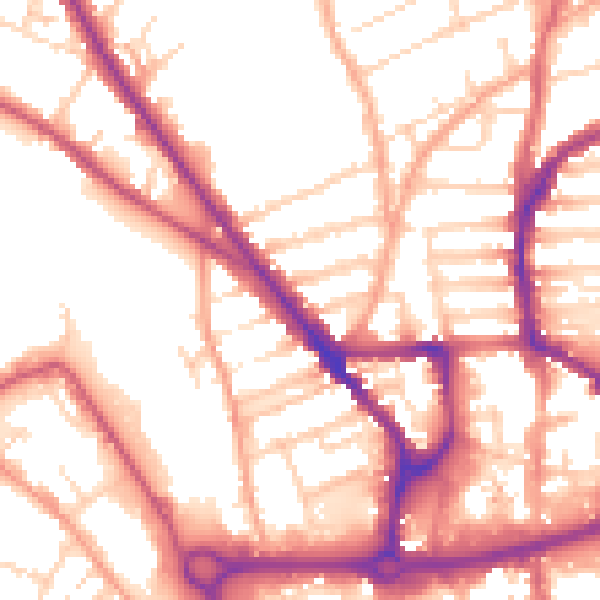 Daytime road noise heatmap for NR3 3EG