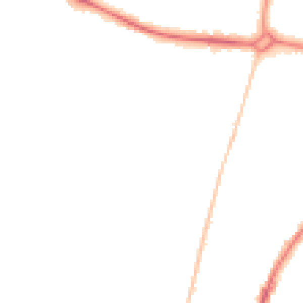 Night-time road noise heatmap for NR3 3LB